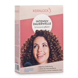 KERALOCK Intensive Perm for Untreated, Hard Wavy Hair - Long Lasting Curls & Volume - Perm Cream Soothes Scalp - Fixing Lotion for Easy Application