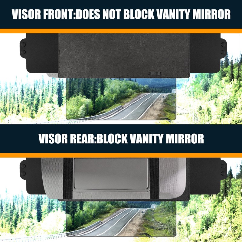 Veharvim Sun Visor for Car with 2 Side Sunshade, Upgraded