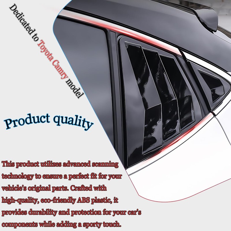 MUXEE 2Pcs Side Vent Window Louvers for Toyota Camry 2025