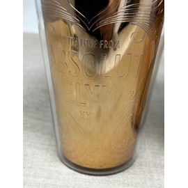 Absolut Elyx Rainbow Drinking Cup Tumbler Reusable Barware Copper with Lid Lot 2