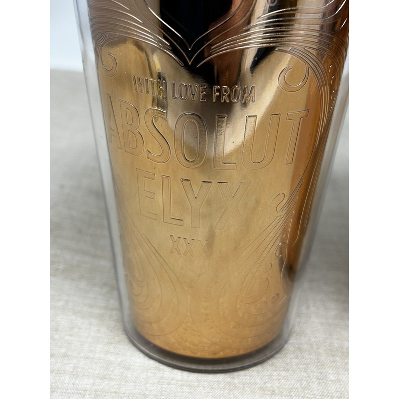 Absolut Elyx Rainbow Drinking Cup Tumbler Reusable Barware Copper with