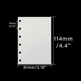 1 Set A7 Cash Envelopes Frosted Translucent PP Binder Pockets Zipperless No Tab 6 Hole Loose Leaf Bags 6 Sheets Money Envelope for Budgeting Planner Wallet Bill Folder