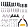Zipper Repair Kit Zipper Replacement 85 Pieces with Zipper Install