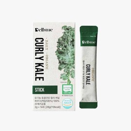 Delicious Home Delve Me Organic Freeze-Dried Green Curly Kale 100% Stick 28g, 1 Pack / 맛있는家 델브미 유기농 동결건조 그린 곱슬 컬리 케일 100% 스틱 28g, 1개