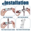 Bestgle Shower Head Holder 16-27mm Mounting Slider Bar Adjustable 360
