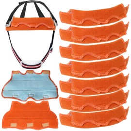 Perldverge Hard Hat Sweatband- 7PCS Hardhat Sweat Bands Washable, Hard Hats Liner Replacement, Flame Retardant Cotton Welding Helmet Sweatband, Hook and Loop Hard Hat Sweat Band Insert Replacement