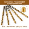 Tondiamo 50 Pcs Drywall Bits Titanium Nitride Drill Bits Drywall