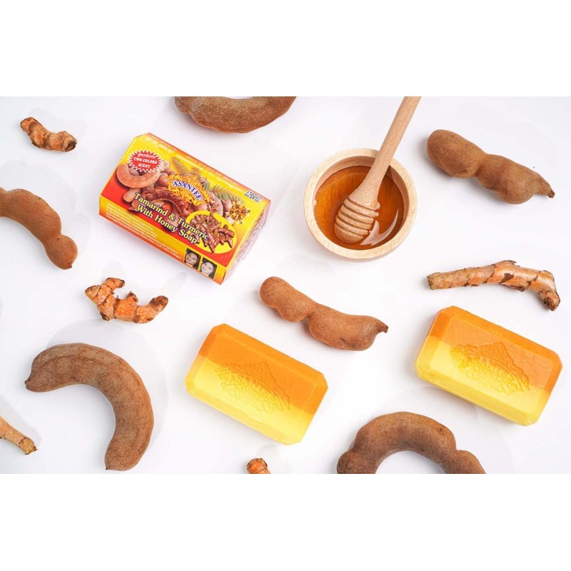 ASANTEE Tamarind and Turmeric with Honey Cleansing Soap (Pack of