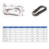 M5 3/16" 304 Stainless Steel Spring Snap Link Hook, Loaded