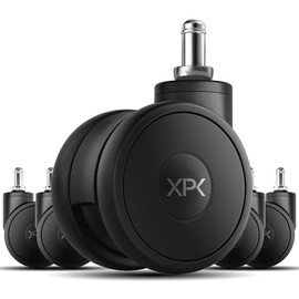 XINPENGKE Office Chair Wheels Heavy Duty Roller Type Double Wheel 5-Piece Set Suitable for Ceramic Tile and Hardwood Flooring Universal Wheels