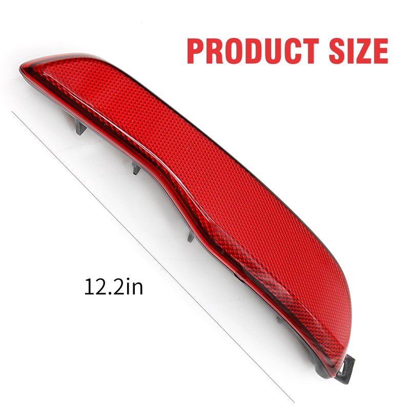 Saihisday Rear Bumper Reflector Red Lens Replacement for Jeep Cherokee
