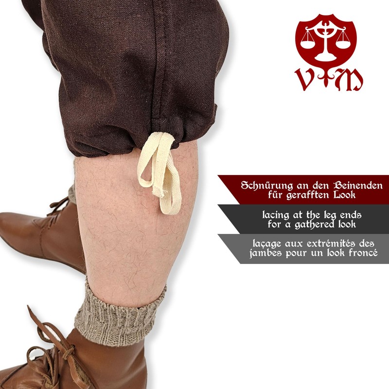 Vehi Mercatus Knickerbocker Karimir Cotton Black or Brown LARP, Reenactment,