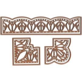 Sue Wilson Indonesian Collection Borders and Corners Die, Silver, 19 x 10 x 0.7 cm