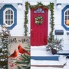 Winter Cardinal Bird Garden Flag 12x18 Double Sided Christmas Banners