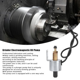 Electromagnetic Lubrication Oil Pump, 400‑500cc/min Dustproof Grinding Machine Electromagnetic Oil Pump AC 110V with One Way Valve for Grinding Machines