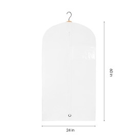 Trend CaseUK White 60in Premium Quality Breathable Garment Bags for Suits and Dresses, Durable Garment Covers for Travel and Storage, Perfect for Home and Trip Use (1 Pack)