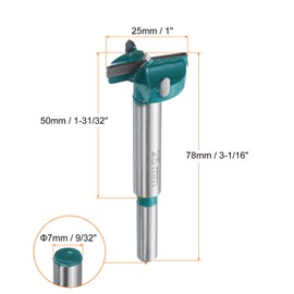 HARFINGTON 2pcs Forstner Drill Bit 1" (25mm) Tungsten Carbide Wood Drill Bit Hole Opener Cutter for Hinge Drilling Woodworking, Green