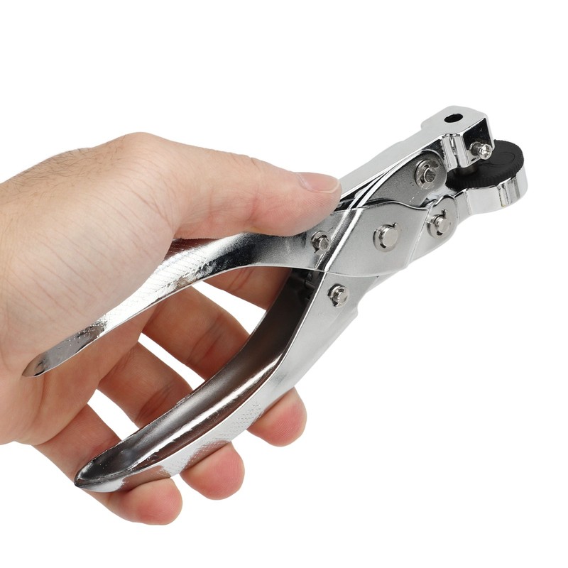 Hole Punch Plier Zinc Alloy Sliver Handheld Paper Puncher Tool