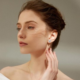 CeaKIev women's deer horn earrings 925 silver deer horn earrings, suitable for women, suitable for gifting, suitable for various holidays, parties, Christmas, Valentine's Day, Mother's Day, etc