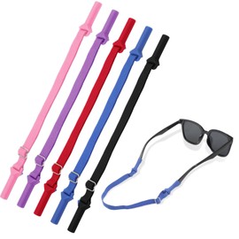 vibedor 5 PCS Adjustable Glasses Straps, No Tail Eyewear Retainer Glass Straps Universal Fit Rope, Sport Holder Strap for Men's, Kids', Women's Glasses and Sunglasses（Multicolor）