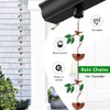 dreamysoul Rain Chains for Outside, Leaves and Bird Decorative Rain