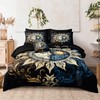 Sun and Moon Comforter Set Black Boho Bedding Set Celestial