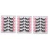 FOMIYES 3sets False Eye Lashes Kit Lash Extension Box for