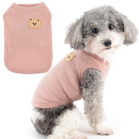 Zunea Dog Shirts for Small Dogs Summer Vest Pet T-Shirt Puppy Girls Boys Clothing Soft Breathable Basic T-Shirt Stretchy Sleeveless Tank Top Chihuahua Cat Sweatshirt Clothing Pink M