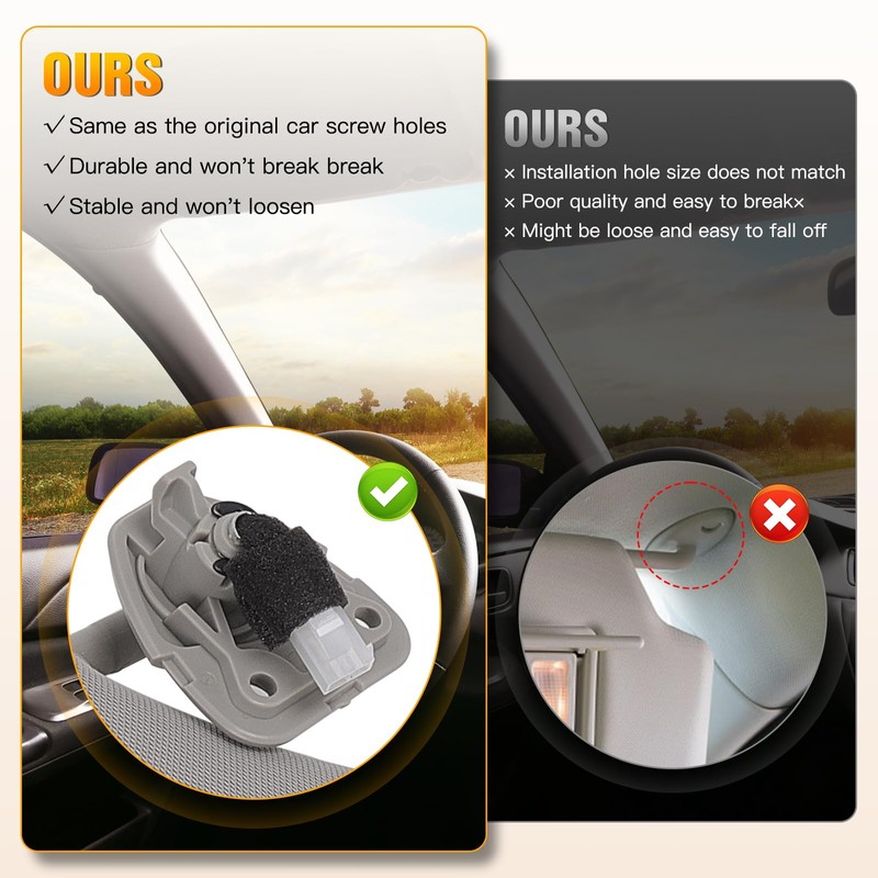 Left & Right Sides Sun Visor for 2013 2014 2015