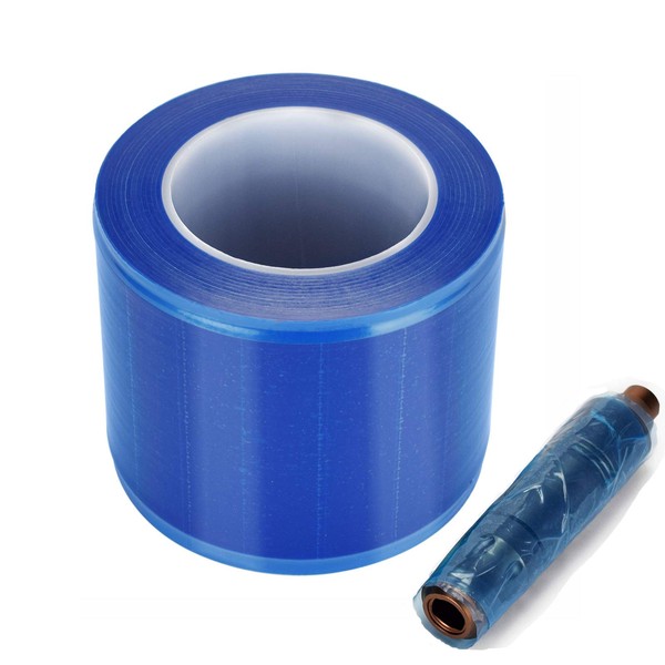 ATOMUS Pack of 1200 Blue Dust-Proof Film Tattoo Machine Grip Ink Holder Tattoo Accessories Tool Protective Film Tweezers Dental Tool Dust-Proof Film 14.5 cm x 10 cm