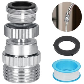 vibedor Brass Faucet Adapter with Aerator, 3/4 GHT Garden Hose Adapter, Swivel Faucet Adapter for Kitchen, Bathtub and Garden to Connect Garden Hose