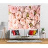 Loccor 5x3ft Fabric Flowers Backdrop Photography Backdrop Pink Rose Wall