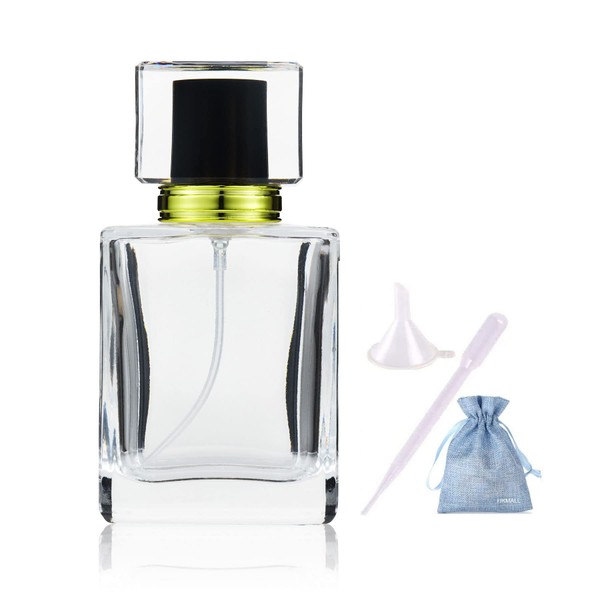 JJKMALL 50ml 1.7 OZ Refillable Glass Perfume Bottles Empty Travel