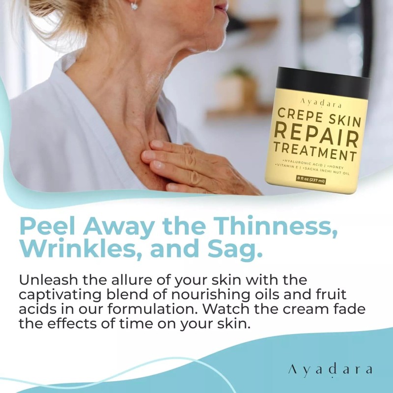 Ayadara Crepe Skin Repair Treatment, Aging & Wrinkle Lotion with