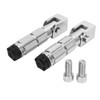 2Pcs Motorcycle Foldable Foot Pegs M8 Antislip Aluminium Alloy Universal