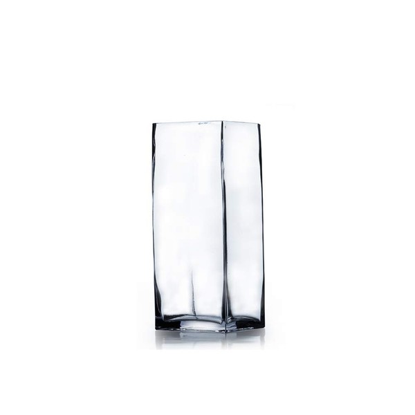WGV Tall Square Vase Glass Block, Length 3", Height 6",