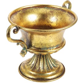 Ciieeo Vintage Metal Flowerpot Decorative Vase for Tabletop Display Retro Iron Plant Pot for Home Office and Event Decor for Dried Flowers and Bouquets