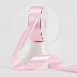 MEEDEE Pink Satin Ribbon 1-1/2 Inch Pink Ribbon Lux Satin Double Faced Satin Ribbon by 50 Yards Polyester Satin Ribbon for Crafts, DIY Crafts, Satin Weddings, Flower Bouquet, Holiday Decorating