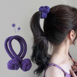 JKQBUX 5pcs Colorful Scrunchies Hair Elastics for Women Girls Hair Scrunchies with Daisy Flower Hair Rubber Bands for Thick Hair Styling Accessories