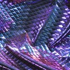 Hologram Iridescent Mermaid Fabric Metallic Foil Stretch Fabric(Purple 1yard)
