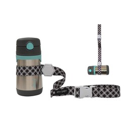 Sippy Cup Straps for Baby Bottle Toy Leash 2 Pack for Stroller High Chair Strap (Black)