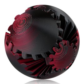Thyonta 3D Printed Gear Ball - Eco-Friendly Degradable Material Cyberpunk Cool Style Lightweight and Portable Stress Relief Toy for Study Work and Travel (Multicolor)
