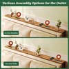 SUPERJARE 78.8 inch Narrow Console Table with Outlet, Sofa Table