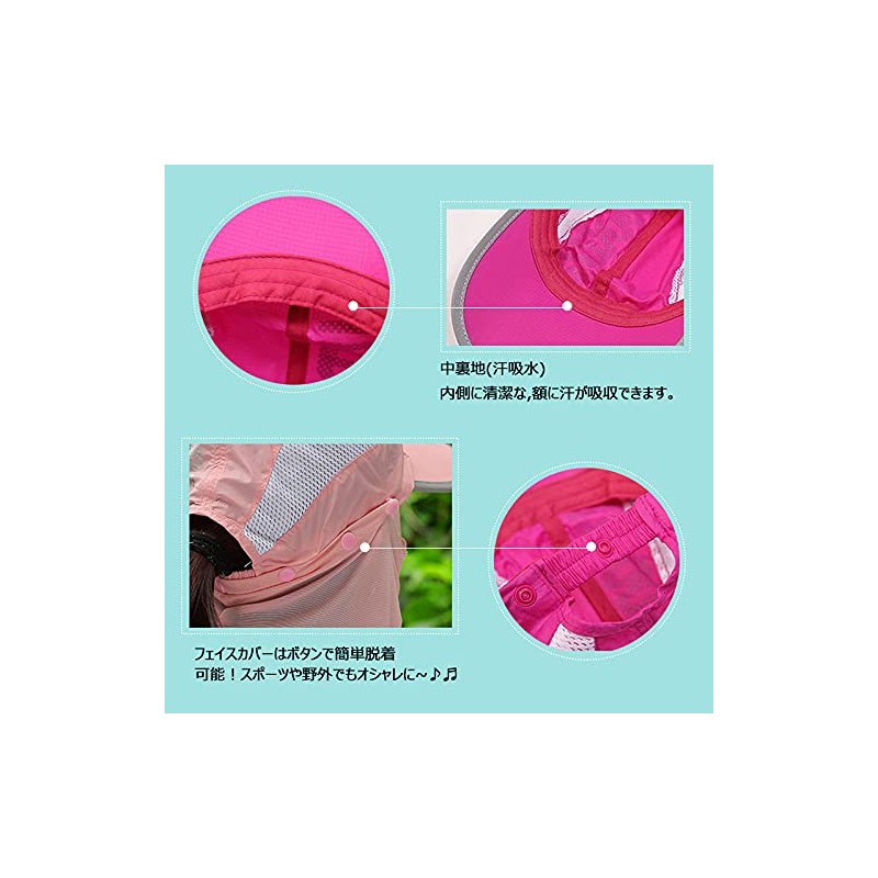 TS.CORP Sun Protection Hat, UV Face Cover, UV Protection Face