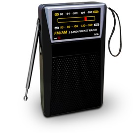 Portable Radio Small, AM/FM/SW Mini Radio (Black)