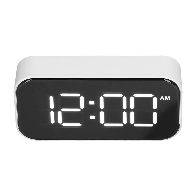 Digital Alarm Clock Large Number USB Rechargeable Mirror Electronic Desktop