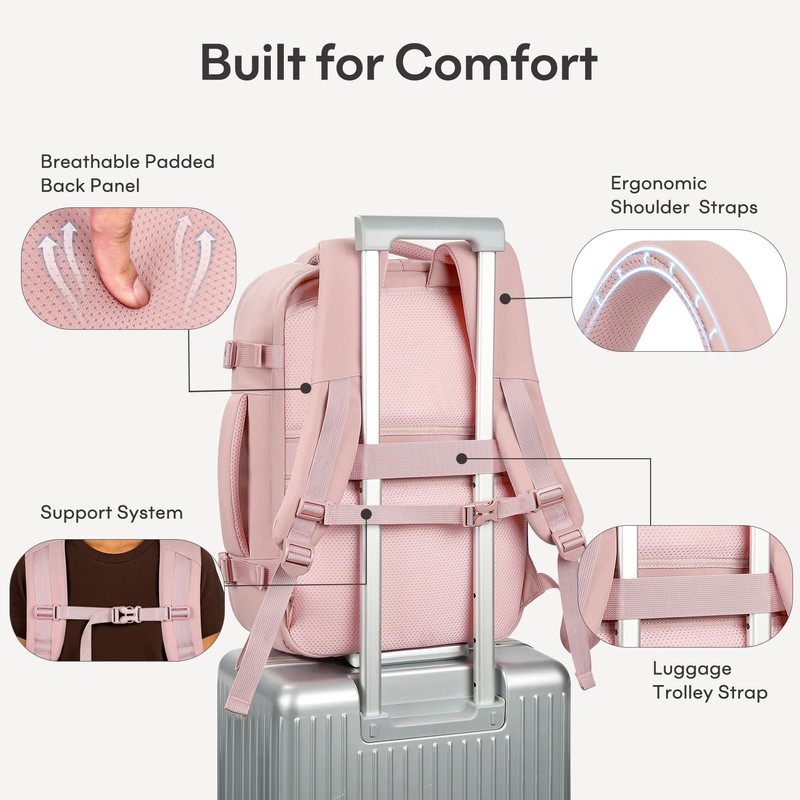 mibasies 30L Travel Backpack for Women & Men: Flight Approved
