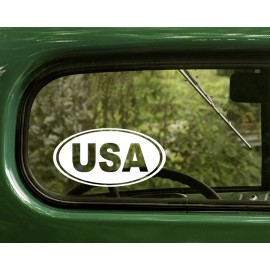 The Decal and Sticker Mafia 2 USA DECALs United States Oval Sticker For Bumper Truck Car Bumper Rv Laptop