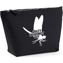 Hippowarehouse Crazy dragonfly guy printed make up cosmetic wash bag 18x19x9cm