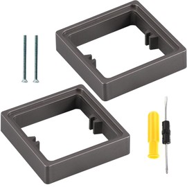 Single Socket Spacer,20mm 2PCS White Light Switch Spacer - 86-Type Pattress Box Extenders with 2 Bolts & 1 Screwdriver,for Lush Mount Back Pattress Box Height Increase (Grey,20MM)